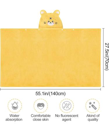 Funmo Baby Hooded Towel - Soft Super Absorbent 80x80 cm Bath Towel with Cute Patterns for Infants (0-5 Years) - Buy Online on SooperMarket.com