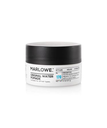 MARLOWE. Original Water Pomade for Men No. 170 | 2 oz | Medium to Strong Hold | Slick Finish | Styles  Holds  & Hydrates with Natural Ingredients | All Hair Types