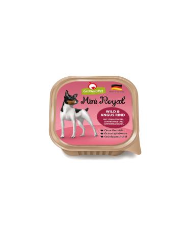 Granaphet Mini Royal Wild & Angus beef wet food for dogs dog food without grain & without added sugar sole feed for adult dogs 11 x 150 g Wild & Angus 150 g (11 Pack)