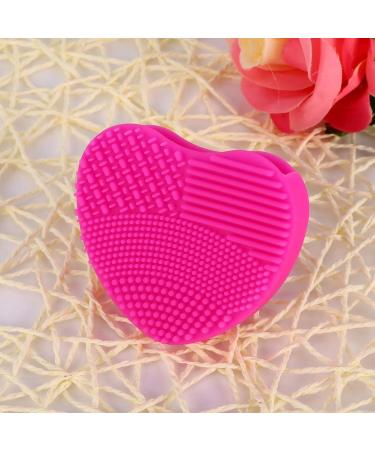 Silicone gloves brush accessories heart shape silicone makeup brush detergent brush for cosmetic washing(Rose) - Buy Online on SooperMarket.com