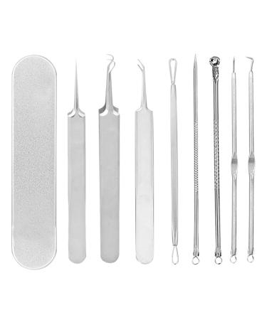 Acne needle 8 -piece -cells -Remove pick -Squeeze pimples Remove black -head -kne -needle -Set for the household of the beauty salon 1 piece (1 Pack) silver
