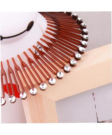 Stretch Hair Combs Plastic Full Circle Headband Flexible Hair Clip Sports Hair Wrap Holder for Women Girls Style 4 - Buy Online on SooperMarket.com