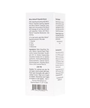 Pevonia Micro-Retinol Essential Serum 1 Fl Oz - Anti-Aging Facial Treatment - Buy Online on SooperMarket.com