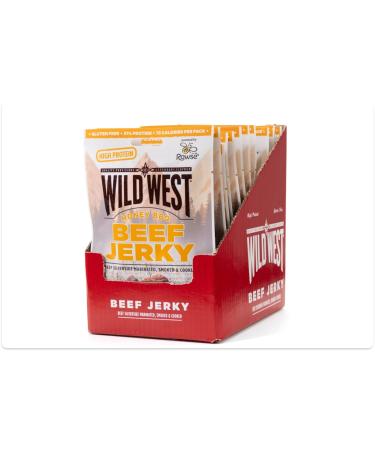 Wild West Beef Jerky 12 x 25g Honey BBQ beef beef jery high protein dry meat protein snack honey bbq 25 g (12 Pack)