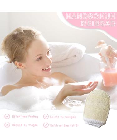 LATRAT Exfoliating Loofah Gloves - Spa Body Scrub & Dead Skin Remover for Men & Women - 2 Pack - Buy Online on SooperMarket.com