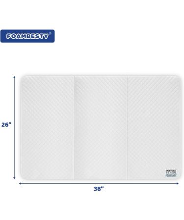 Foambesty Tri-fold Portable Pack n Play Mattress Pad (38''x26'') - Dual Sided Baby Playard Foam Pad for Christmas Gifts - Buy Online on SooperMarket.com