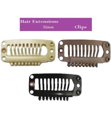 20pcs Weft Clips for Hair Extensions - Black Wig Clips | Durable & Secure Hair Accessories - Buy Online on SooperMarket.com