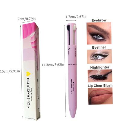 4 in 1 Makeup Pen Multifunctional Makeup Pencil from Eyeliner Lip Liner Brow Pencil And Highlighter Easy-to-Apply & Compact Makeup Accessories Style 1 - Buy Online on SooperMarket.com
