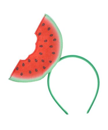 TENDYCOCO Halloween Watermelon Headband Novelty Hawaii Fruit Headband Costumes Headgear Props Funny Dress up Headpiece Accessories for Halloween Party Photo Props