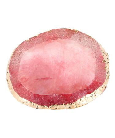 Resin Nail Art Palette Nail Polish Cosmetics Palette Gold Edge Paint Mixing Board Paint Painting Color Plate Nail DIY Tool(red)