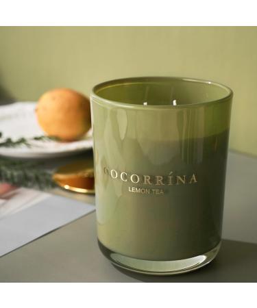 Cocorr na Lemon Tea Candle - Natural Soy Fragrance in Glass 46 Hours Burn Time Perfect Christmas Gift - 420g - Buy Online on SooperMarket.com
