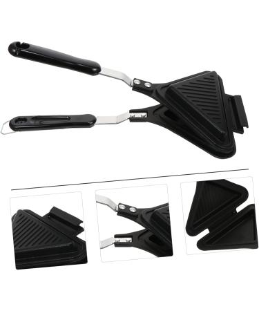 HOMSFOU 2 Pcs Sandwich Pan Sandwich Toaster Press Pan Sandwich Press Pan Sandwich Maker Pan Sandwich Grill Pan Sandwich Mould Frying Pan Egg Plate Aluminum Alloy Clamshell Waffles 35X18X4CMx2pcs Blackx2pcs - Buy Online on SooperMarket.com