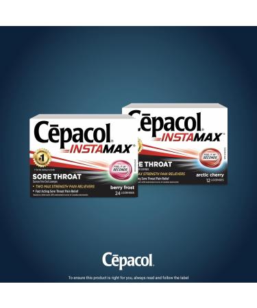 C pacol Instamax Arctic Cherry Sore Throat lozenges 24 Count (Pack of 1) - Buy Online on SooperMarket.com