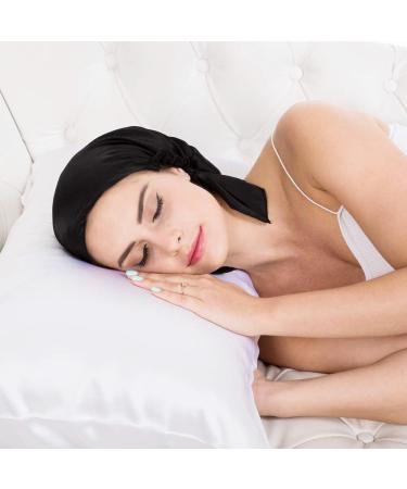 Oropy 100% Silk Sleep Cap for Women - Breathable Night Cap for Hair Loss - One Size Navy Blue | Hair Beauty Accessory - Buy Online on SooperMarket.com