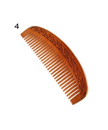 Comb Natural Comb Entangled Beard Comb Hairdressing Massage Comb Hair Care Travel Tool wooden comb (Color : 4)
