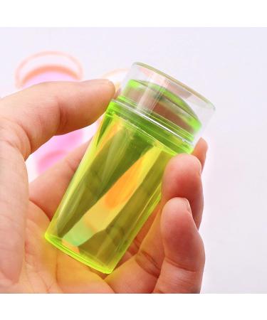 Nail Art Stickers for Women - Fluorescent Blue Silicone Stamp Tool | Party Decor & Manicure Essentials - Buy Online on SooperMarket.com