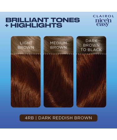 Clairol Nice'n Easy Cr me 4RB Dark Reddish Brown Permanent Hair Dye - Oil Infused Formula - Buy Online on SooperMarket.com