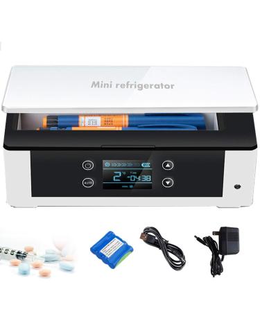 Insulin Cooler Camp Fridge 10200 Mah Lithium Battery Intelligent Temperature Control 0-18 C Used for Medicine Refrigeration with Handbag