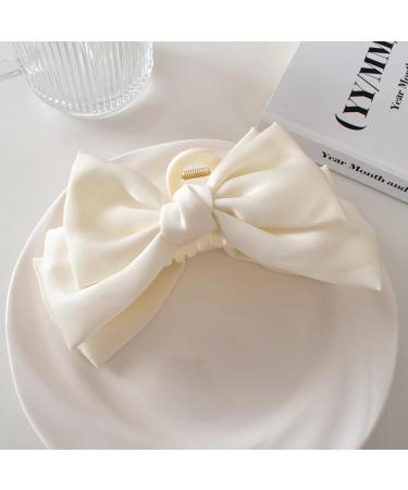 Bow Tie Hair Barrettes Vintage Layers Bow Knot Claws Large Hair Clips Accessories for Women Girls (Beige) - Buy Online on SooperMarket.com