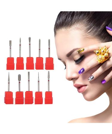 NAROOTE Nail Drill Bit Set 10Pcs Nail Drill Bits Nail Polishing Burr Manicure Pedicure Accessory Tool Set(F11-F20) - Buy Online on SooperMarket.com
