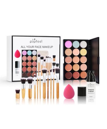 Joyeee All in One Makeup Kit for Women Full Starter Multipurpose Makeup Kit for Teenager Girls Includes Concealer Palette Brush Sets Makeup Primer Powder Puff SET003