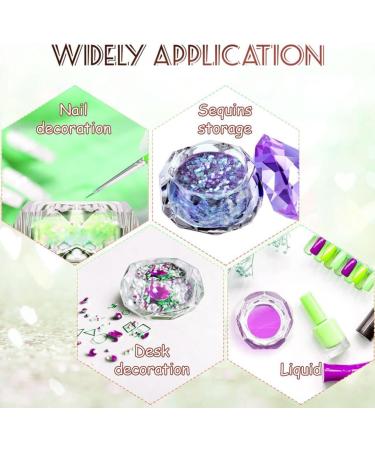 Nail Liquid Crystal Dish Nail Art Dappen Dish Crystal Glass Liquid Powder Cup Clear Diamond Manicure Bowl With Lid - Buy Online on SooperMarket.com