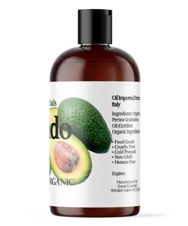 Organic Cold-Pressed Avocado Oil - 4oz | 100% Pure NON-GMO Imported - Premium Quality Cooking Oil - Buy Online on SooperMarket.com