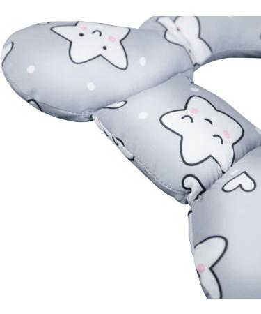 Baby Car Seat Travel Neck Pillow - Infant Head Support Cushion for Stroller & Car Seat - Cute Cartoon Design - Soft U-shaped Protector Pillow - 1pc Fox + 1pc Star - Buy Online on SooperMarket.com