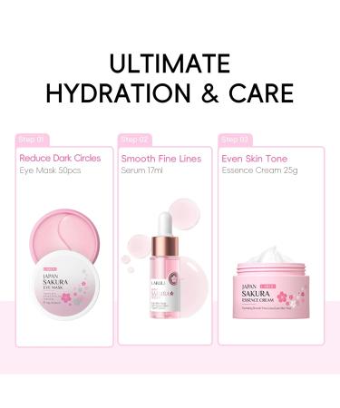 Japan Sakura Facial Skincare Set - 13PCS Hydrating Gift Set for Teenage Girls & Women | Serum Cream Eye & Lip Masks - Buy Online on SooperMarket.com