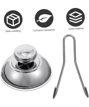 Alipis 1pc Hook up Heavy Duty Coat Hangers Suction Cup Hook Wall Key Hanger Suck Cup Hook Metal Work Towel 7X6CM Silver - Buy Online on SooperMarket.com