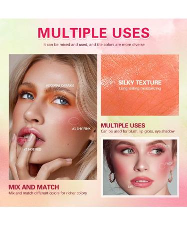 Lovelycat On-the-Go Makeup Blush Stick Tinted Moisture Stick Shadow Lips Cheek Blusher Creamy Makeup Long Lasting Natural Nude Makeup for All Skin (orange) - Buy Online on SooperMarket.com