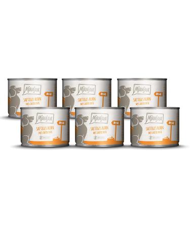 Mjamjam - Premium wet food for dogs - juicy chicken with delicate duck on carrot and cooked millet 6 -pack (6 x 200 g) natural lamps with extra meat single chicken + duck 200 g (6 Pack)