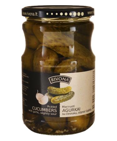 Rivona Pickled Cucumber With Garlic 700g - Pack of 3