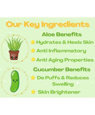 Organic Aloe & Cucumber Eye Gel Masks - De-Puff & Soothe Tired Eyes Hydrate Dark Circles Anti-Aging All Natural 30 Pairs - Buy Online on SooperMarket.com