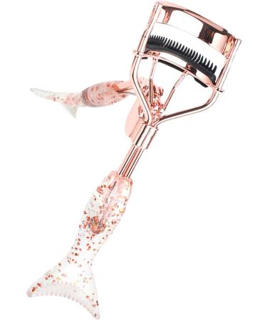 Virtcooy Small Eyelash Curler Small Fish Tail Shape Eye Curler with Comb Teeth - Ergonomic Portable Makeup Supplies Beautiful Eyelash Tools for Girls Women Females Ladies A4 Electroplated Rose Gold With Black Comb Rose Go - Buy Online on SooperMarket.com
