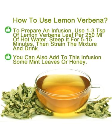 100% Organic Lemon Verbena Tea - Dried Lemon Leaves for Beauty | 20g Loose Leaf - Premium Chinese Herb - Buy Online on SooperMarket.com
