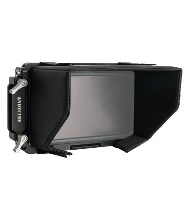 ANDYCINE Monitor Cage with Sunhood for Atomos Ninja V/Ninja V+,Atomos Shinobi,Built-in NATO Rails and HDMI Cable Clamp