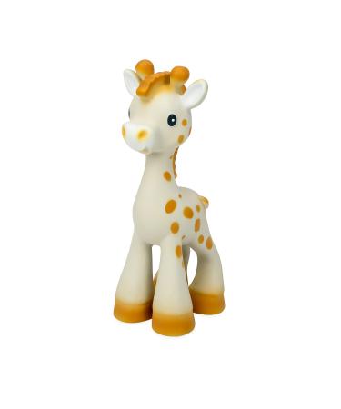 Nuby Jackie The Giraffe Super Soft Teether Toy with Squeaker  100% Natural Rubber