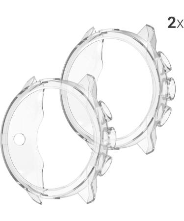 kwmobile 2-Pack Suunto 9/9 Baro/Spartan Sport Wrist HR Fitness Tracker Frame - TPU Silicone Cover - Transparent (Set of 2) - Buy Online on SooperMarket.com