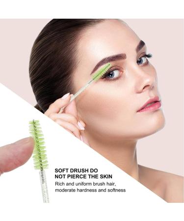 XPP Disposable Eyelash Brushes 100PCS - Crystal Green Mascara Wands for Brow Spoolie and Castor Oil Application - Buy Online on SooperMarket.com