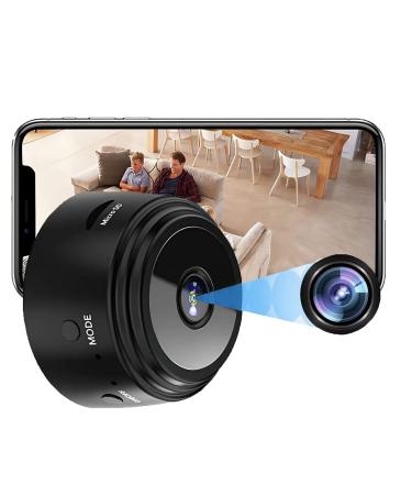 1080P Magnetic WiFi Mini Camera,Spy Camera Hidden Camera,Nanny Cam WiFi Reshline Camera for Home Office Security,Secret Cameras with Motion Detection Night Vision Black