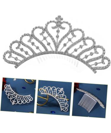 WOFASHPURET Crown Side Hair Comb Hair Side Comb Hair Topper Hair Barrettes for Women Rhinestone Hair Comb Hair Accessories for Women Wedding Women Crown Hairpiece Tiara Alloy Hair up Girl Miss - Buy Online on SooperMarket.com