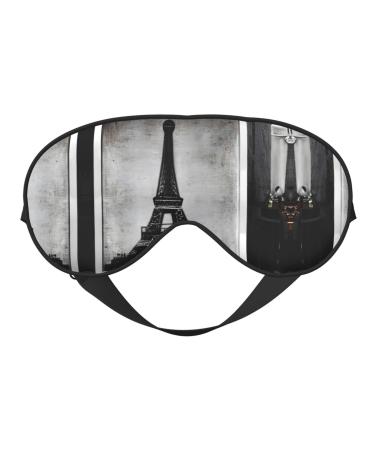 Parisian Coffee Eiffel Tower Soft Sleep Eye Mask Female Breathable Eye Patch Perfect for Travel and Relaxation