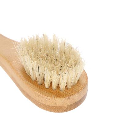 Natural Soft Bristle Face Cleansing and Exfoliating Brush - Wood Handle Facial Scrubber for Men and Women - Buy Online on SooperMarket.com