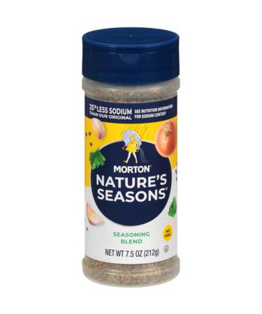 Morton 25% Less Sodium Nature's Seasons Seasoning Blend, 7.5 Ounce (Pack of 6) Seasoning Blend - Less Sodium 7.5 Ounce (Pack of 6)