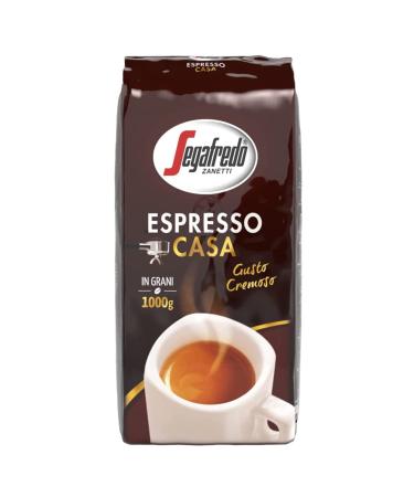Segafredo Zanetti Espresso Casa - whole bean 1 kg pack) - Suitable for all Italian coffee specialties - medium roasting full of taste with chocolate notes