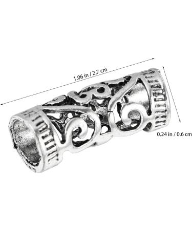 Hair 6pcs Dreadlocks Rings Hair Tube Hollow Out Hair Cuffs Hair Accessories Hair Tube Jewelry Silver - Buy Online on SooperMarket.com