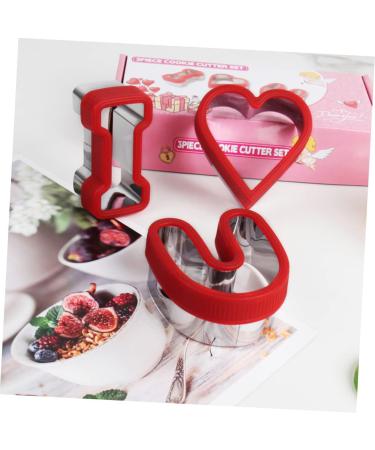 Zerodeko 9 Pcs Valentine's Day Stencils Reusable Cake Mold Kitchen Chocolate Molds Valentines Day Cookie Cutters Letter Stamps for Clay Cookie Mold Sandwich Die Cutting Stainless Steel Red - Buy Online on SooperMarket.com