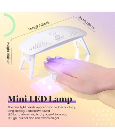 Beetles Candy Land Gel Nail Polish Kit with Light - Pastel Colors Set | UV LED Lamp, Base & Top Coat for DIY Home Manicure - Buy Online on SooperMarket.com