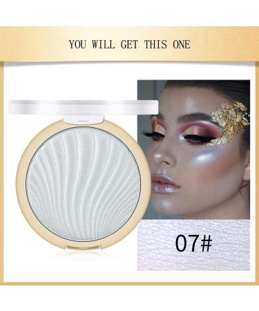 LSxia 12 Colors Face Highlighter Palette - White Glitter Bronzer & Highlighter for Lasting Shimmer - Body Illuminator Makeup - 07 - Buy Online on SooperMarket.com